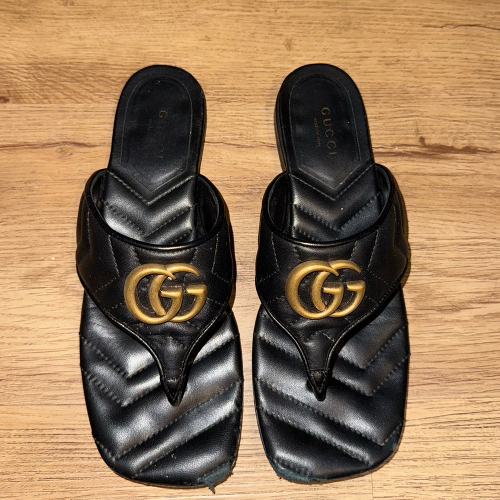 Gucci Quilted Lambskin Sandals